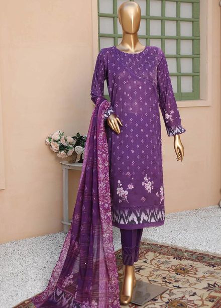 Oriental By HZ Textiles Embroidered Lawn Suits Unstitched 3 Piece HZ23OC OC-15891 - Summer Collection