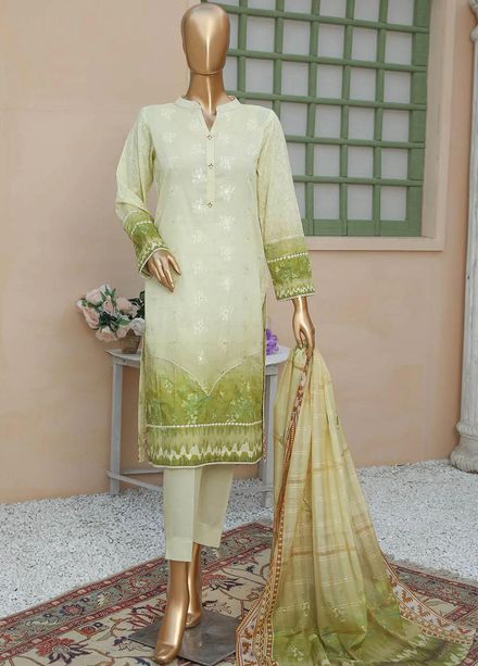 Oriental By HZ Textiles Embroidered Lawn Suits Unstitched 3 Piece HZ23OC OC-15892 - Summer Collection