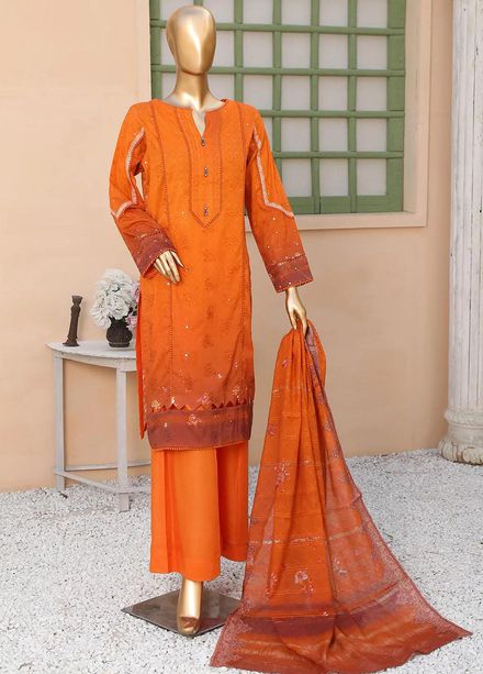 Oriental By HZ Textiles Embroidered Lawn Suits Unstitched 3 Piece HZ23OC OC-15895 - Summer Collection