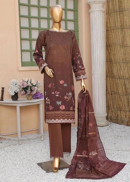 Oriental By HZ Textiles Embroidered Lawn Suits Unstitched 3 Piece HZ23OC OC-15896 - Summer Collection