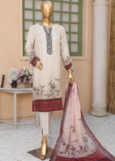 Oriental By HZ Textiles Embroidered Lawn Suits Unstitched 3 Piece HZ23OC OC-15899 - Summer Collection