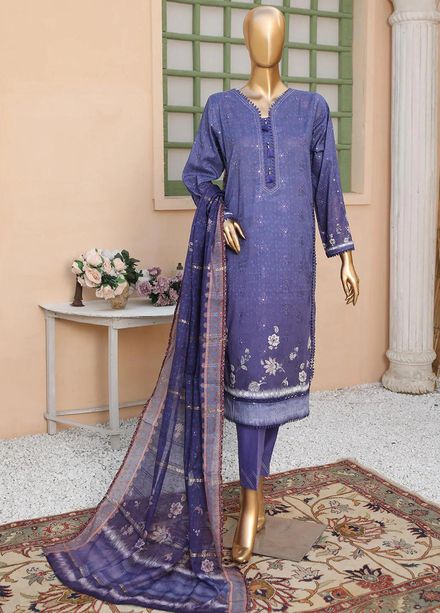 Oriental By HZ Textiles Embroidered Lawn Suits Unstitched 3 Piece HZ23OC OC-15903 - Summer Collection
