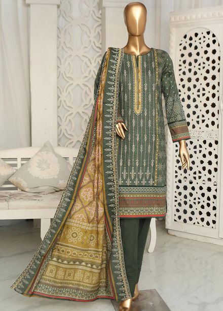 HZ Textiles Embroidered Lawn Suits Unstitched 3 Piece HZ23PCH-4 PEC-0216 - Summer Collection