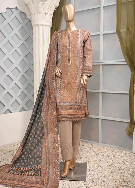 HZ Textiles Embroidered Lawn Suits Unstitched 3 Piece HZ23PCH-4 PEC-0217 - Summer Collection