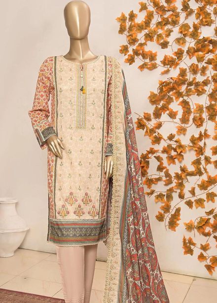 HZ Textiles Embroidered Lawn Suits Unstitched 3 Piece HZ23PCH-4 PEC-0244 - Summer Collection