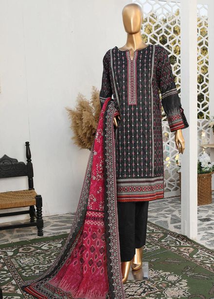 HZ Textiles Embroidered Lawn Suits Unstitched 3 Piece HZ23PCH-4 PEC-0251 - Summer Collection