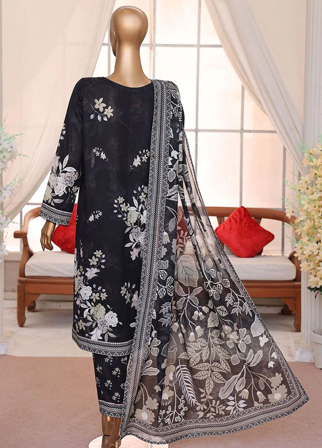 HZ Textiles Printed Lawn Suits Unstitched 3 Piece HZ25PL LP-551 - Summer Collection