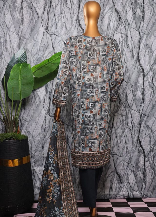 Hz Textiles Printed Lawn Suits Unstitched 3 Piece PPC-603 - Summer Collection