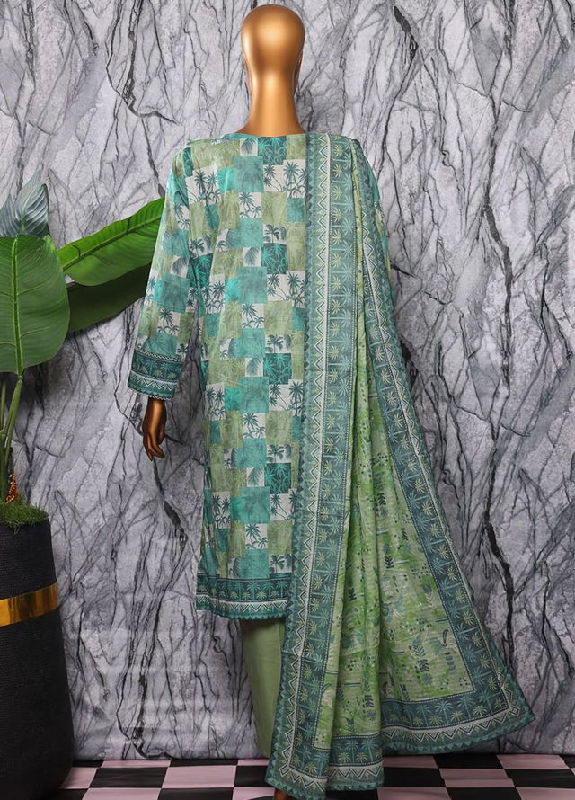 Hz Textiles Printed Lawn Suits Unstitched 3 Piece PPC-604 - Summer Collection