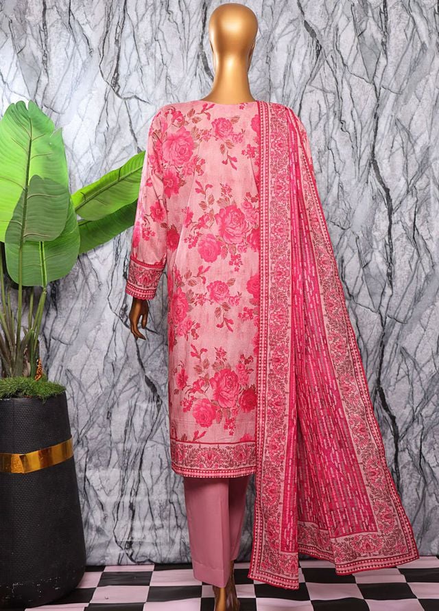 Hz Textiles Printed Lawn Suits Unstitched 3 Piece PPC-605 - Summer Collection