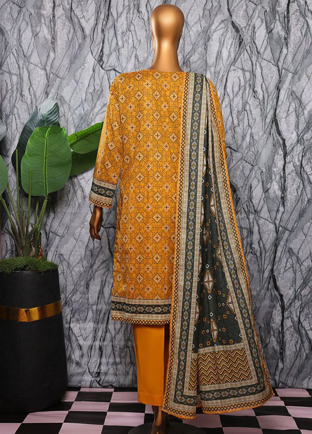 Hz Textiles Printed Lawn Suits Unstitched 3 Piece PPC-606 - Summer Collection