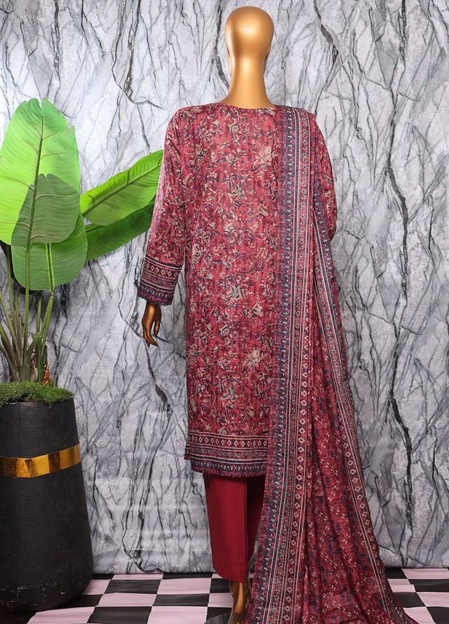 Hz Textiles Printed Lawn Suits Unstitched 3 Piece PPC-607 - Summer Collection
