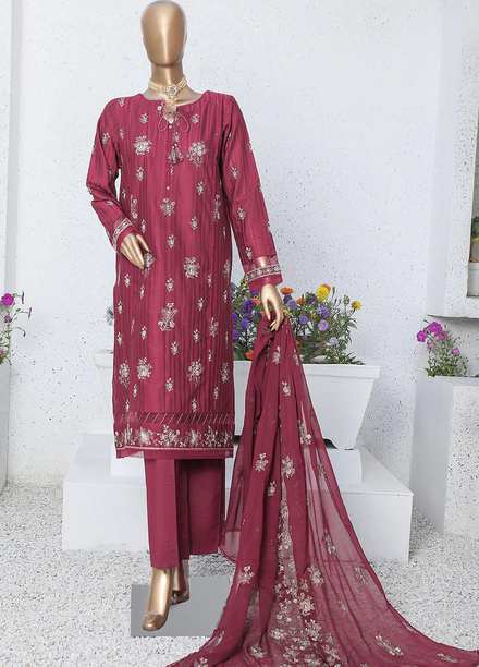 HZ Textiles Embroidered Cotton Suits Unstitched 3 Piece HZ23TF TFE-01 - Festive Collection