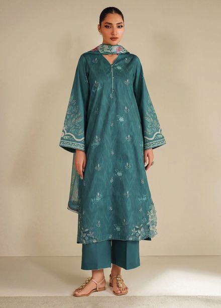 Ilara by Seran Embroidered Cambric Suits Unstitched 3 Piece SN25IC D-01 Cerine - Summer Collection