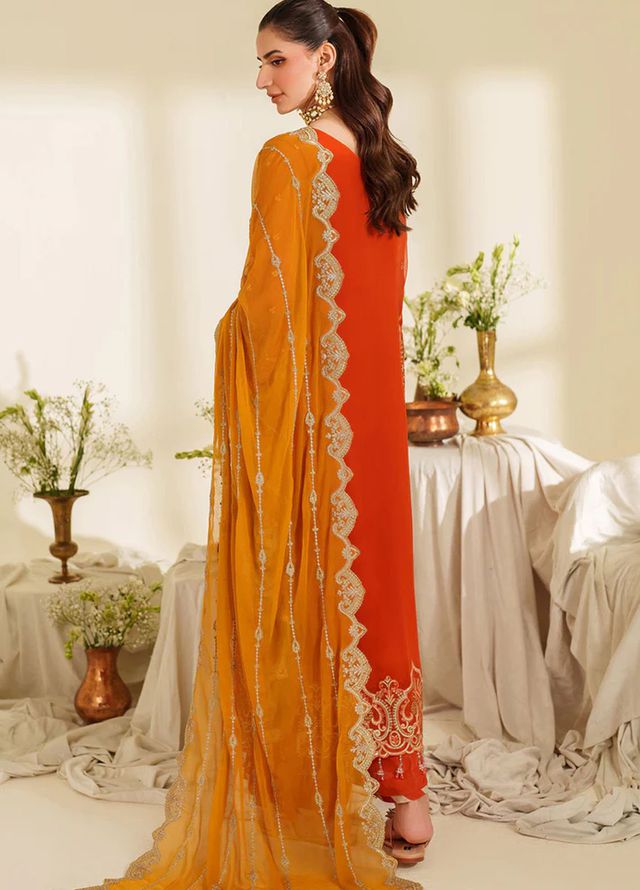 Imrozia Pret Embroidered Chiffon 3 Piece Suit M-100 Sira