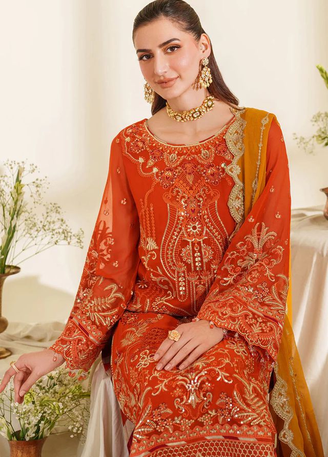 Imrozia Pret Embroidered Chiffon 3 Piece Suit M-100 Sira