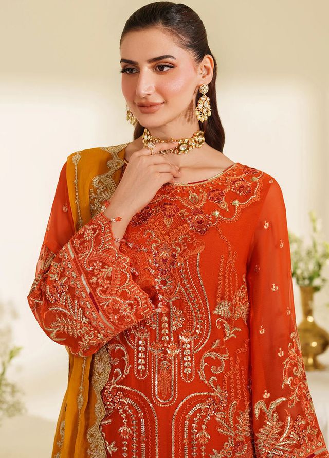 Imrozia Pret Embroidered Chiffon 3 Piece Suit M-100 Sira
