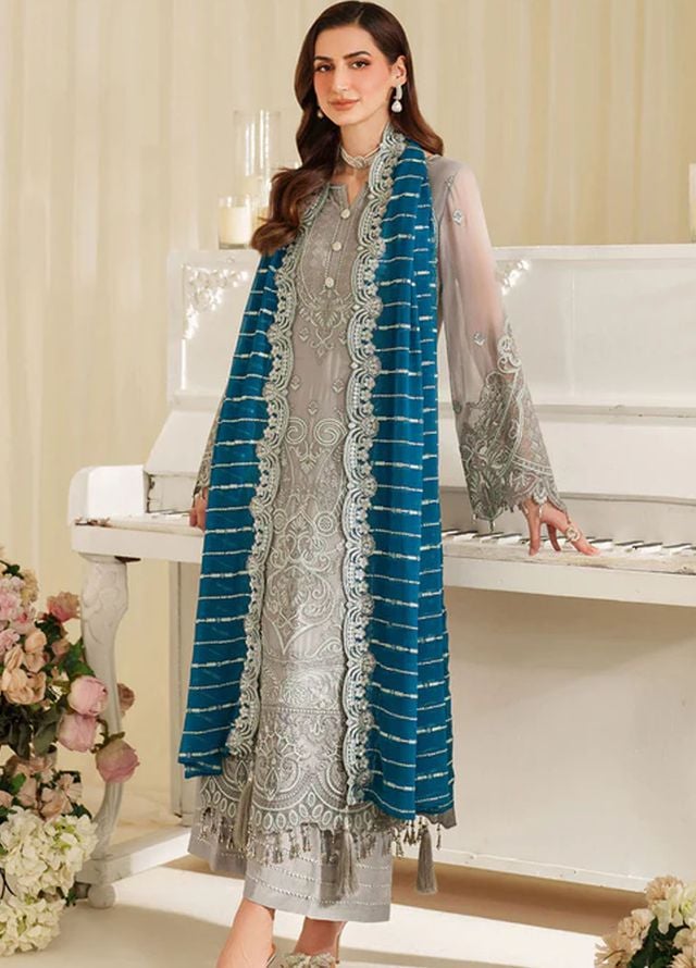 Imrozia Pret Embroidered Chiffon 3 Piece Suit M-96 America