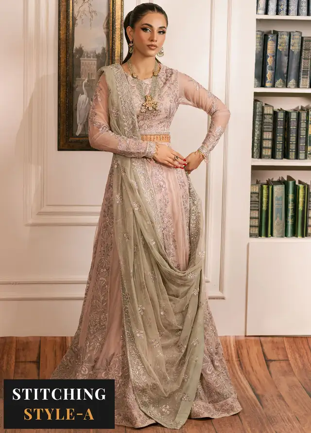 Inayat By Zarif Embroidered Net Suit Unstitched 3 Piece ZF24I ZRI-01 Divaan - Formal Collection