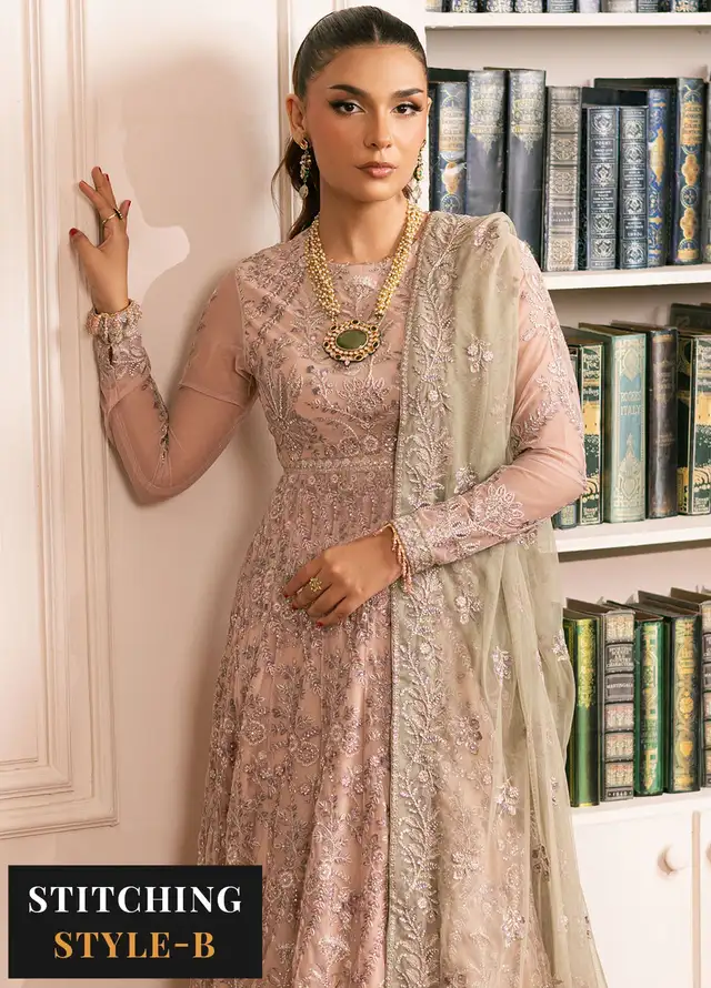 Inayat By Zarif Embroidered Net Suit Unstitched 3 Piece ZF24I ZRI-01 Divaan - Formal Collection