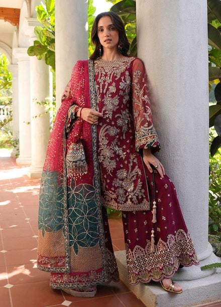 Inayat Embroidered Net Suits Unstitched 3 Piece INT25UF INFF-04 Oriana - Formals Collection