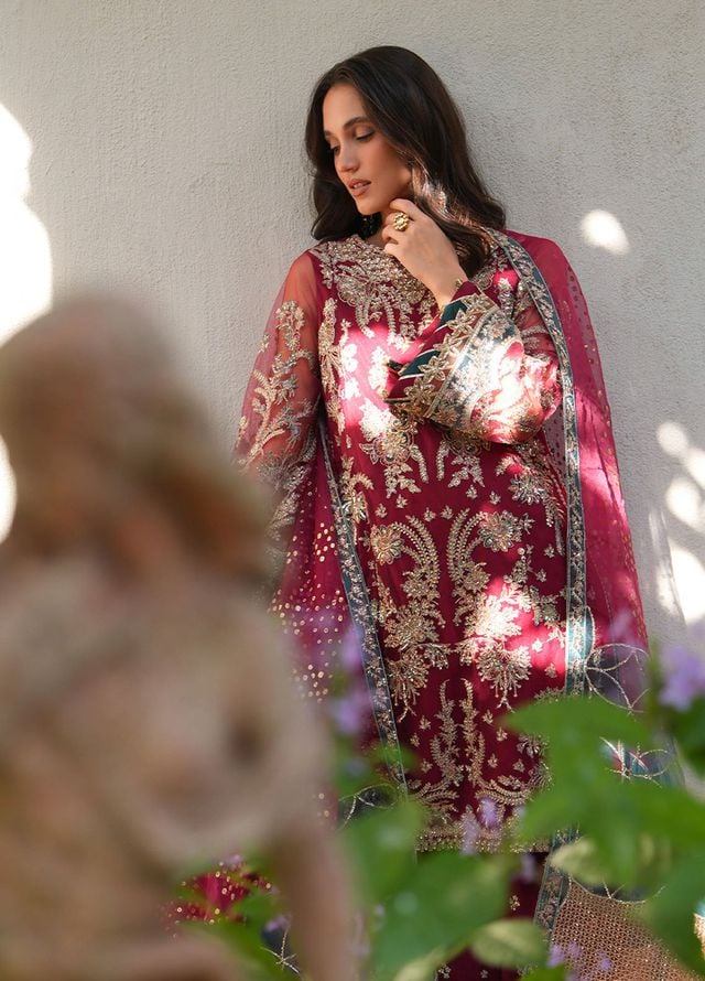 Inayat Embroidered Net Suits Unstitched 3 Piece INT25UF INFF-04 Oriana - Formals Collection