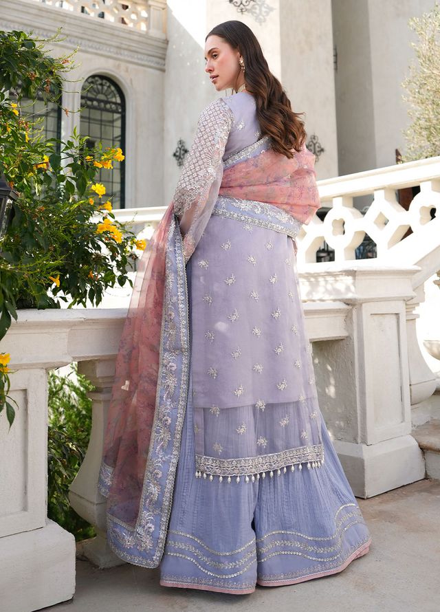 Inayat Embroidered Organza Suits Unstitched 3 Piece INT25UF INFF-05 Liza - Formals Collection