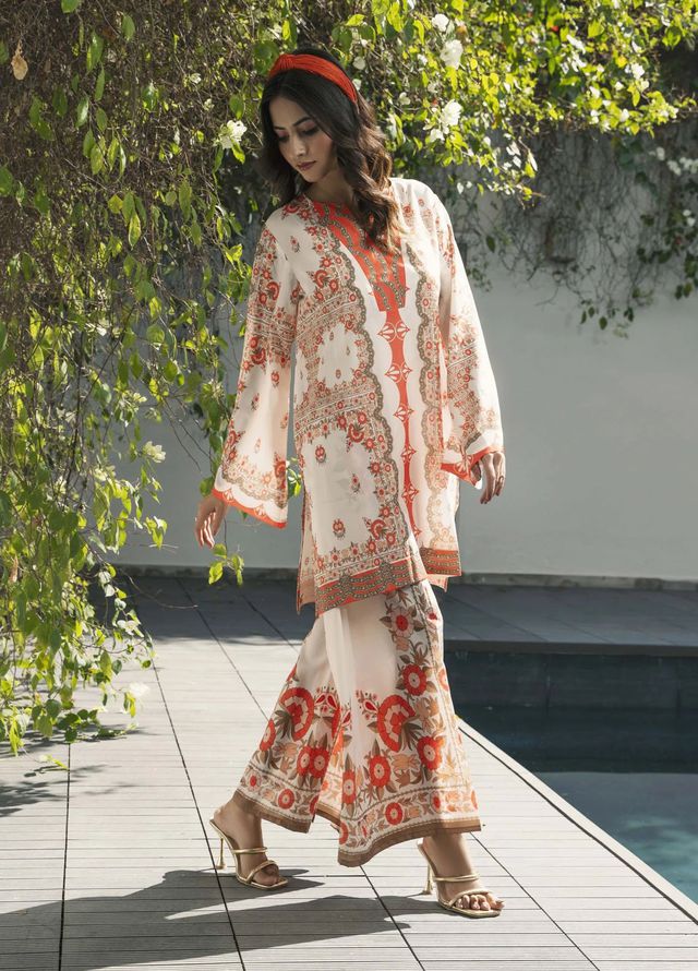 Ira by Miras Pret Printed Silk 2 Piece Suit Kaia