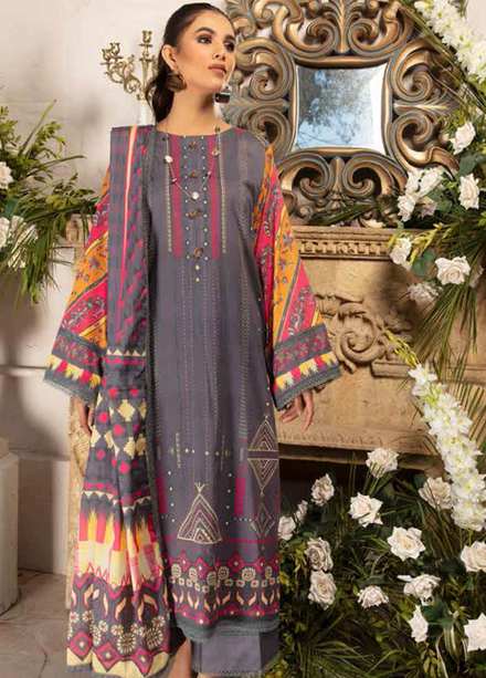 Crystal By Ittehad Textiles Printed Lawn Suits Unstitched 3 Piece ITD22CS LF-CL1-2223B - Summer Collection