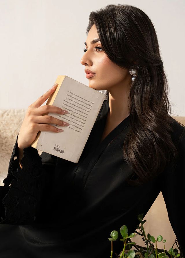 Izel Pret Embroidered Cotton 2 Piece Suit Carbon