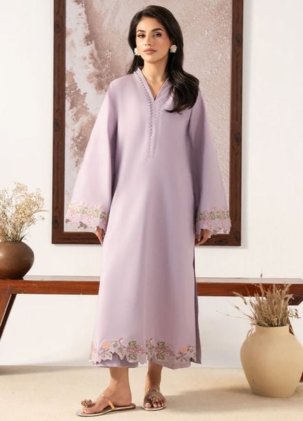 Izel Pret Embroidered Cotton 2 Piece Suit Mauve