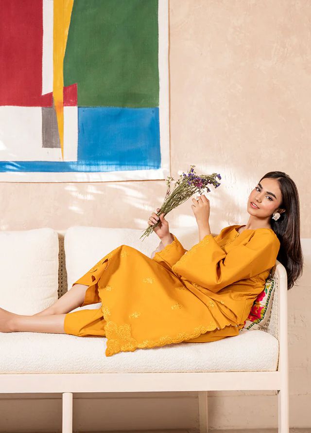 Izel Pret Embroidered Cotton 2 Piece Suit Seraph