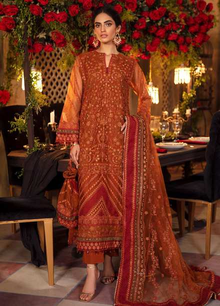 Iznik Embroidered Net Suits Unstitched 3 Piece IZ21M IMC-03 FELICITY - Luxury Formals Collection