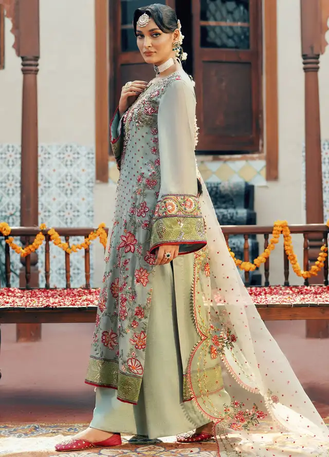 Jamnii Pret Embroidered Chiffon 3 Piece Suit Mumtaz