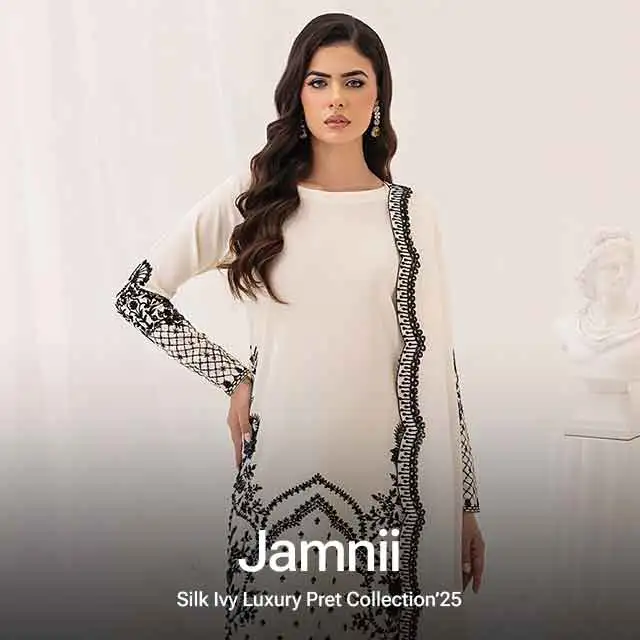 Silk Ivy by Jamnii Pret Embroidered Silk 3 Piece Suit Muse