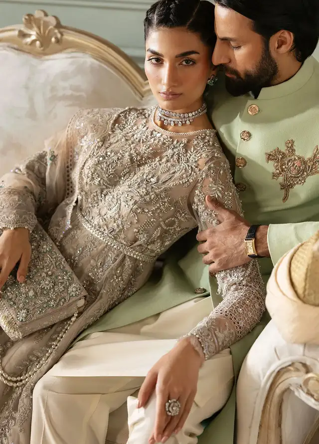 Jashn by Imrozia Serene Embroidered Net Suit Unstitched 4 Piece IM25J SB-40 Tabaan - Formals Collection