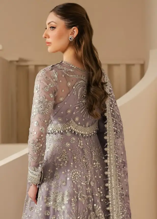 Jazmin Embroidered Chiffon Suits Unstitched 3 Piece JZ25WF WF 25-05 - Wedding Collection