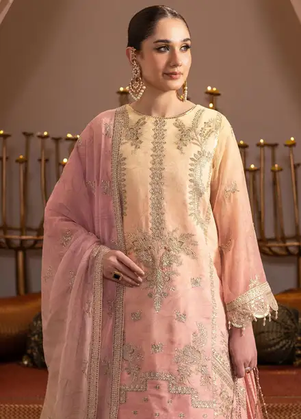 Jhalak by Alizeh Embroidered Chiffon Suit Unstitched 3 Piece AFB24J D-03 Zafira - Festive Collection