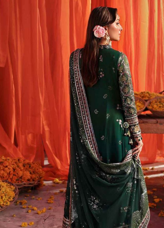 Jhoomro by Nureh Embroidered Chiffon Suits Unstitched 4 Piece NU25JF NL-83 - Formals Collection
