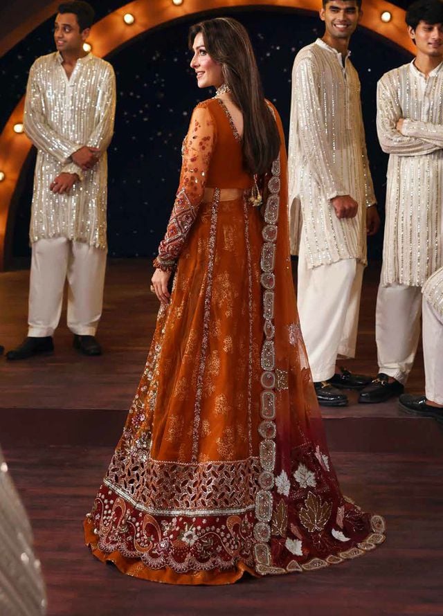 Jhoomro by Nureh Embroidered Net Suits Unstitched 4 Piece NU25JF NL-80 A - Formals Collection