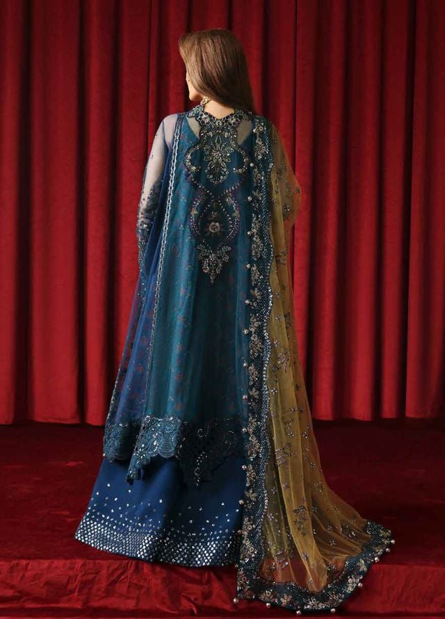 Jhoomro by Nureh Embroidered Net Suits Unstitched 4 Piece NU25JF NL-84 - Formals Collection