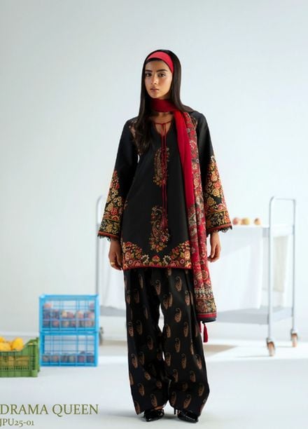 Joolie Prints by Saira Rizwan Printed Cambric Suits Unstitched 3 Piece SR25JP JPU25-01 Drama Queen - Summer Collection
