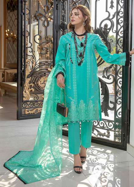 Kalyan By ZS Textiles Embroidered Jacquard Suits Unstitched 3 Piece ZS21K KBO-2 - Winter Collection