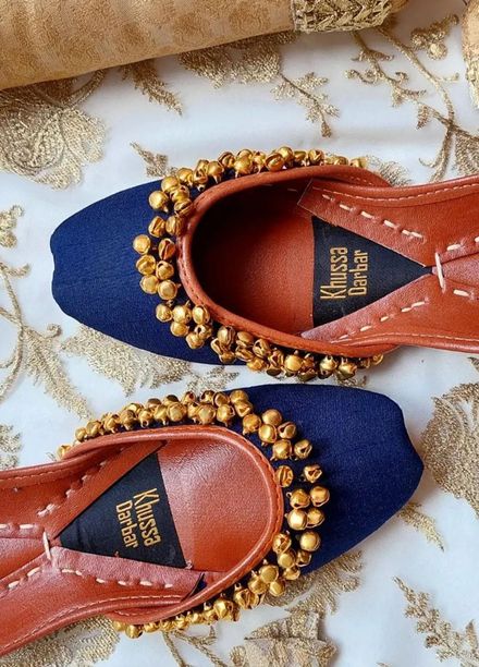 Khussa Darbar Festive Style   Khussa Ghungroo (Navy-Blue)