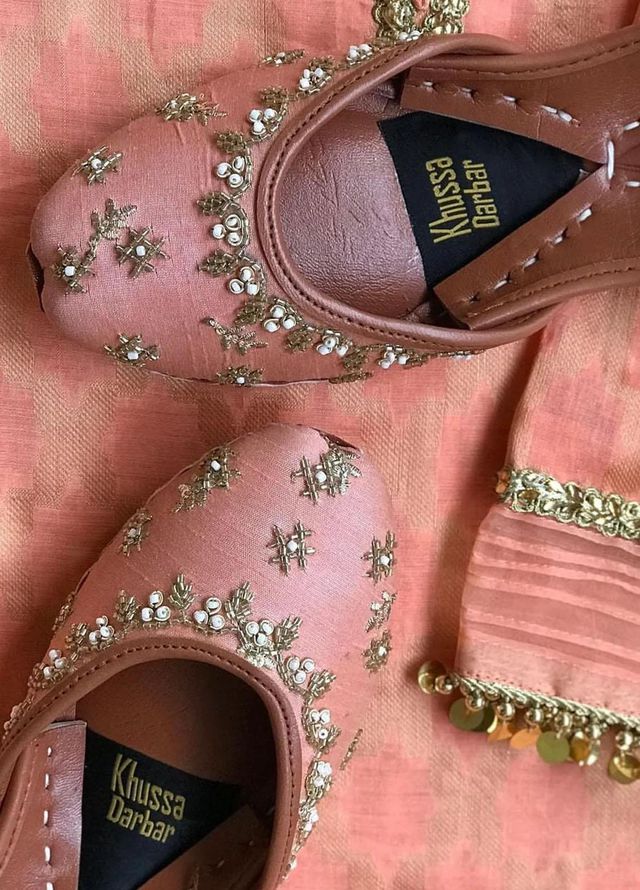Khussa Darbar Festive Style   Khussa Gul Bahar (Baby Pink)