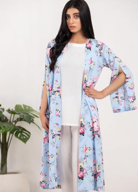 Kotie Casual Pret  Linen Coat KT33 Blue