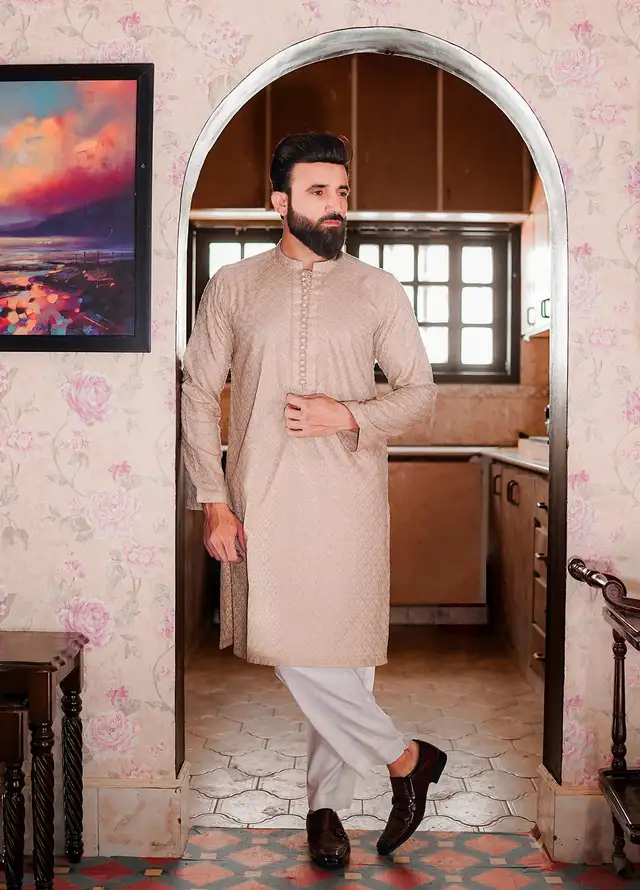  Label M Cotton Embroidered Men Kurta - CK5