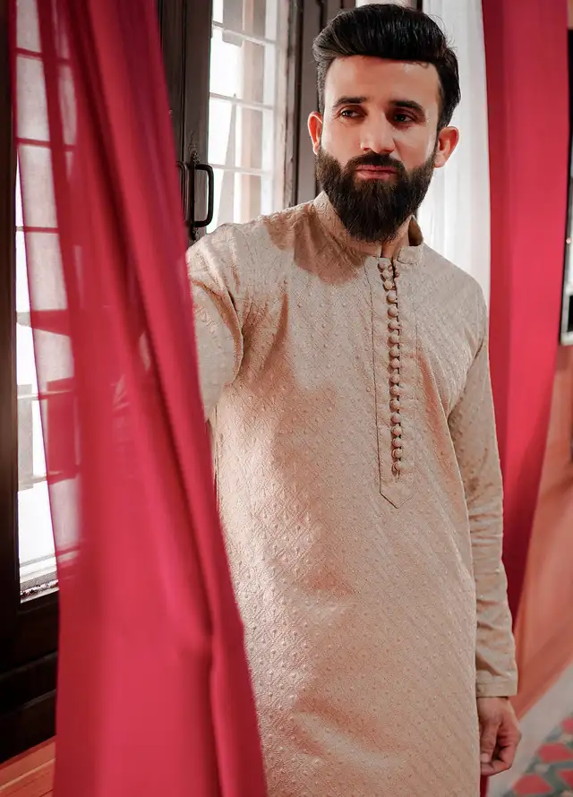  Label M Cotton Embroidered Men Kurta - CK5