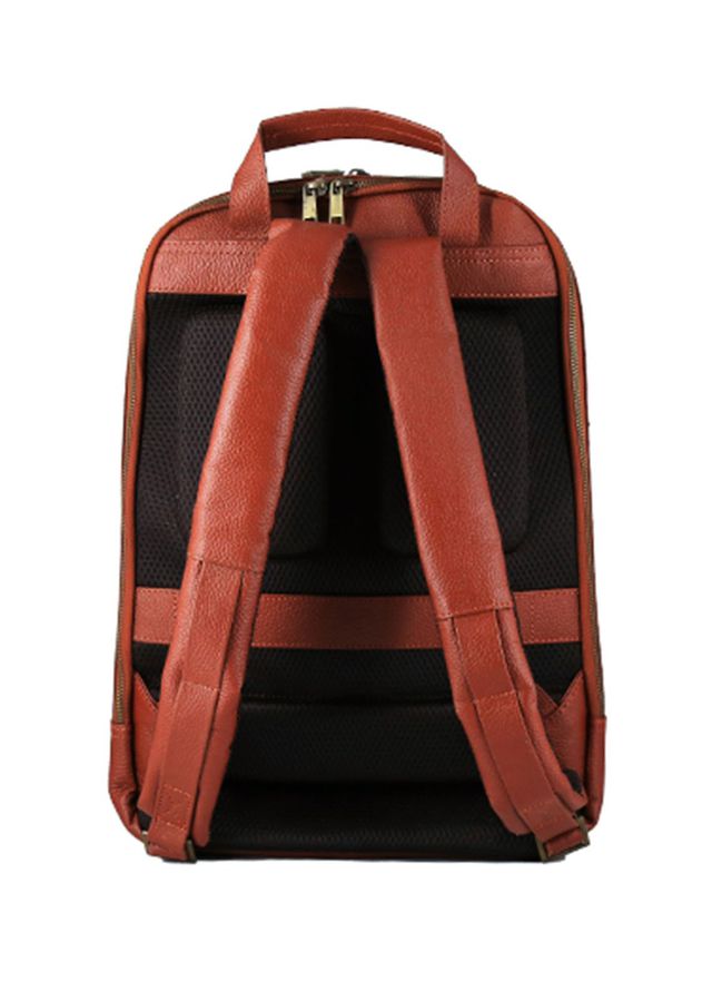 Lafanzo Pret Plain Leather Backpack 5694 Brick Red