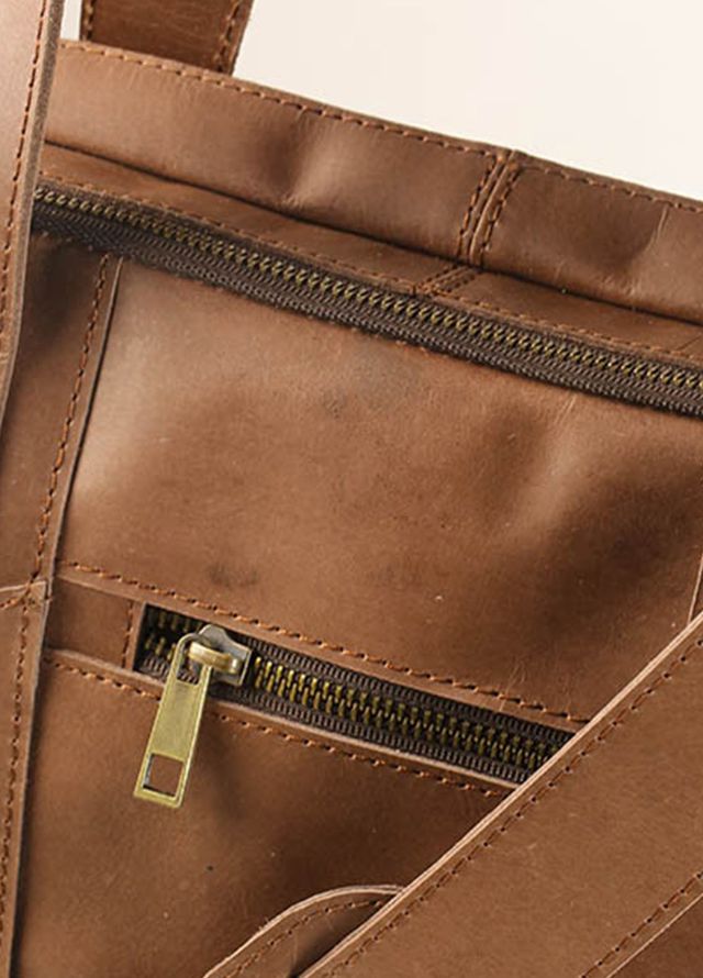 Lafanzo Pret Plain Leather Laptop Bag 5001 Classic Brown